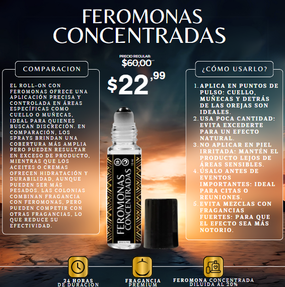 Feromonas Concentradas Roll on Hombre – Masculino